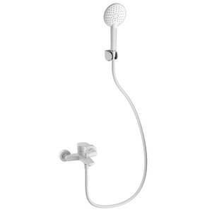 Изображение товара Смеситель для ванны и душа Wonzon & Woghand WW-A30891-MW, с душевым гарнитуром, белый матовый