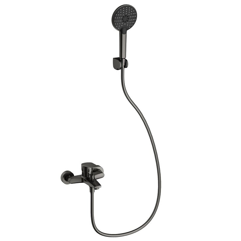 Изображение товара Смеситель для ванны и душа Wonzon & Woghand WW-A30891-BGG, с душевым гарнитуром, темный графит