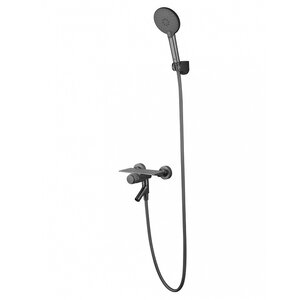 Изображение товара Смеситель для ванны и душа Wonzon & Woghand Click WW-FE05L221-BGG, с душевым гарнитуром, PVD покрытие, темный графит