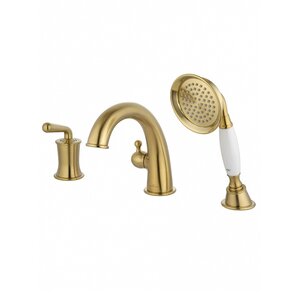 Изображение товара Смеситель на борт ванны Wonzon & Woghand Steam WW-88659008-BG, цвет золото брашированное