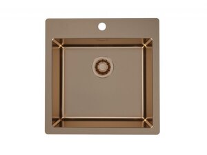Изображение товара Мойка кухонная Alveus Pure New 30 1149631, 51.5 х 52.5 см, нержавеющая сталь, медь PVD