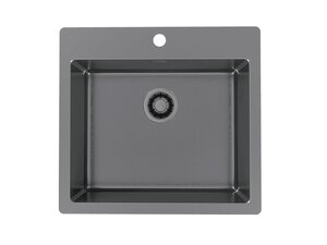 Изображение товара Мойка кухонная Alveus Pure New 70 1149635, 56.5 х 52.5 см, нержавеющая сталь, антрацит PVD