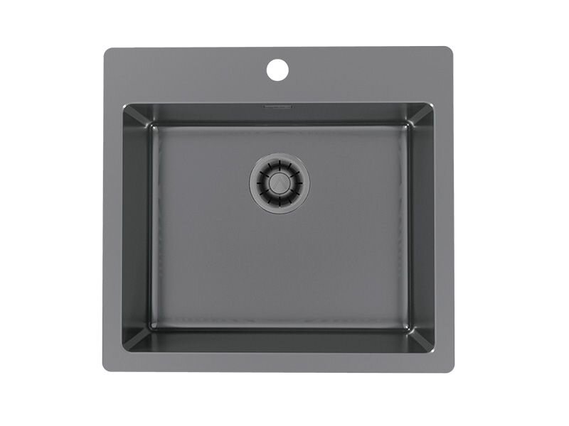 Изображение товара Мойка кухонная Alveus Pure New 70 1149635, 56.5 х 52.5 см, нержавеющая сталь, антрацит PVD Изображение товара Мойка кухонная Alveus Pure New 70 1149635, 56.5 х 52.5 см, нержавеющая сталь, антрацит PVD