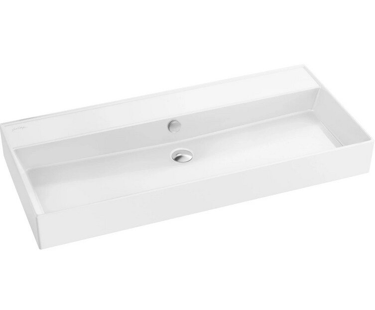 Изображение товара Раковина Jacob Delafon Vivienne EXBJ102-00 100 см фарфор белая современный дизайн