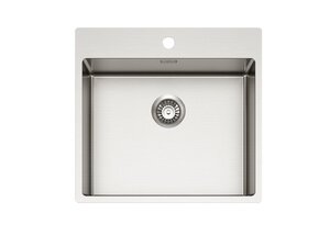 Изображение товара Мойка кухонная Alveus Nox 120 1149937, 54 х 51.5 см, нержавеющая сталь брашированная