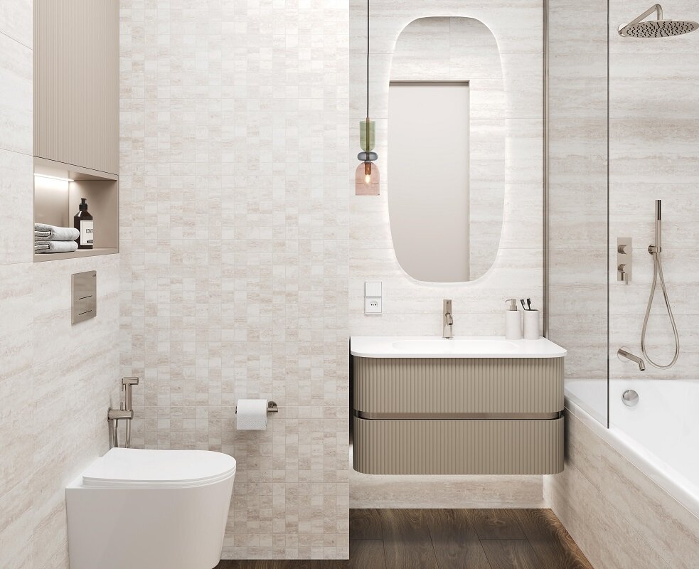 Изображение товара Мозаика Laparet Giza crema 30х30 см, керамическая, матовая, травертин