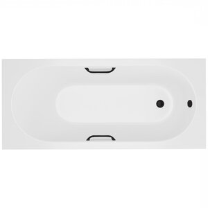 Изображение товара Ванна из литьевого мрамора Delice Bravo DLR330033RB-G, 160 х 70 см, цвет белый, с черными ручками