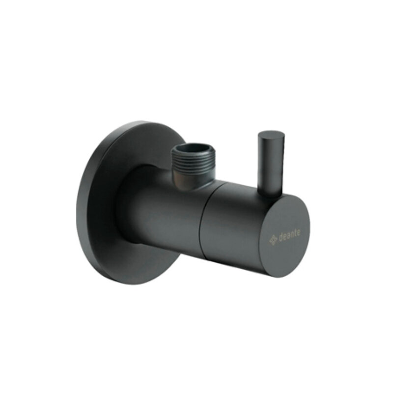 Изображение товара Угловой запорный вентиль Deante VFA_N62R черный матовый для водопроводных систем