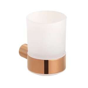 Изображение товара Стакан для зубных щеток Bemeta Glacera 175110010, цвет держателя полированная медь