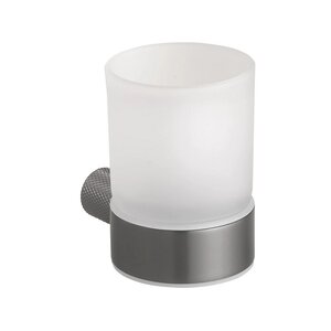 Изображение товара Стакан для зубных щеток Bemeta Grino 173110010, цвет держателя графит матовый