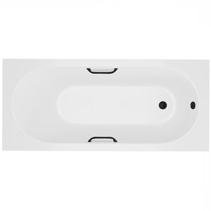 Изображение товара Ванна из литьевого мрамора Delice Bravo DLR330035RB-G, 170 х 75 см, цвет белый, с черными ручками