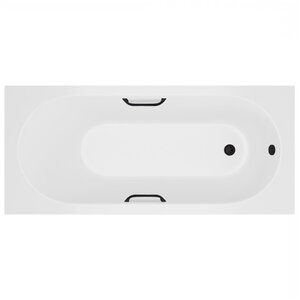 Изображение товара Ванна из литьевого мрамора Delice Bravo DLR330039RB-G, 190 х 90 см, цвет белый, с черными ручками