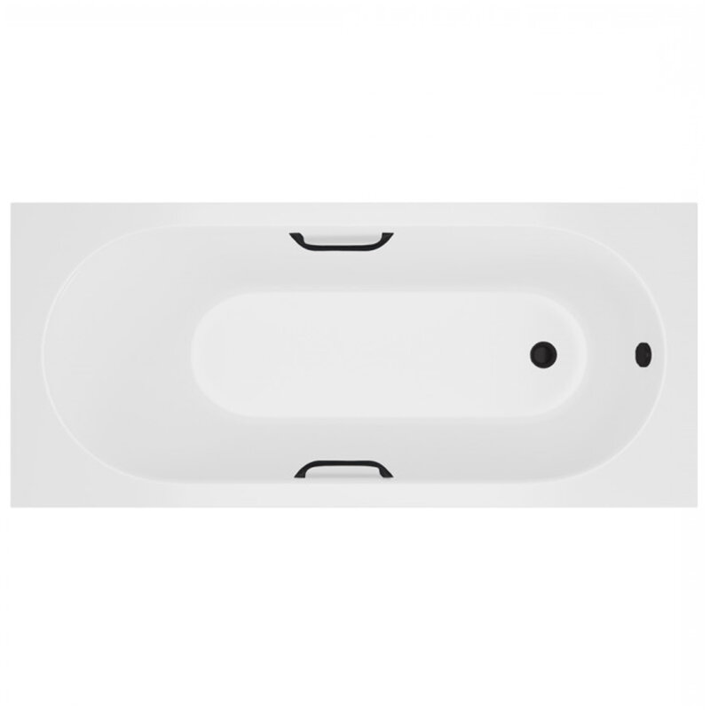 Изображение товара Ванна из литьевого мрамора Delice Bravo DLR330039RB-G, 190 х 90 см, цвет белый, с черными ручками Изображение товара Ванна из литьевого мрамора Delice Bravo DLR330039RB-G, 190 х 90 см, цвет белый, с черными ручками