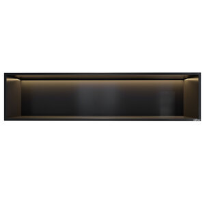 Изображение товара Полка настенная Abber Nischen AN3006MB, с LED подсветкой, 1 ярус, цвет черный матовый