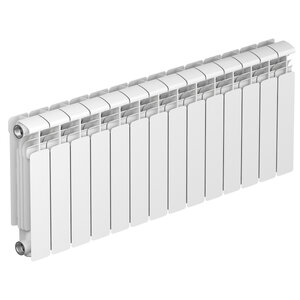 Изображение товара Радиатор алюминиевый Rifar Alum 350 R-AL-350-14, 14 секций, боковое подключение, цвет белый