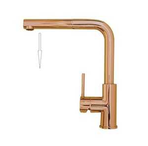 Изображение товара Смеситель Alveus Zeos-P Monarch 1136502, для кухонной мойки, с выдвижным изливом, медь PVD