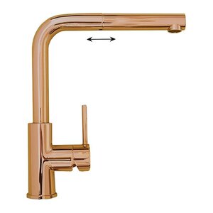 Изображение товара Смеситель Alveus Zeos P Monarch 1136502 для кухонной мойки с выдвижным изливом медь PVD