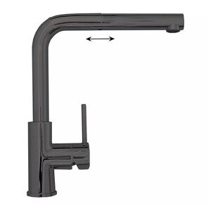 Изображение товара Смеситель кухонный с выдвижным изливом Alveus Zeos-P Monarch антрацит PVD