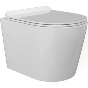 Изображение товара Подвесной унитаз BeWash Aldo BKWHT001480, смыв торнадо, безободковый, сиденье с микролифтом, цвет белый 