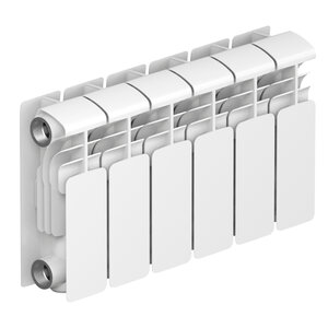 Изображение товара Радиатор алюминиевый Rifar Alum 200 R-AL-200-06, 6 секций, боковое подключение, цвет белый