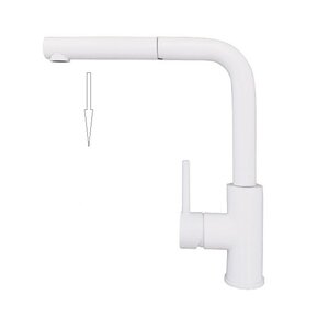 Изображение товара Смеситель Alveus Zeos-P 1136506, для кухонной мойки, с выдвижным изливом, белый матовый