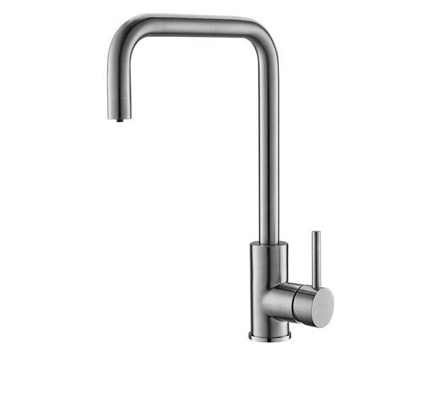 Изображение товара Смеситель Alveus Dual 1139809, для кухонной мойки, с подключением к фильтру, нержавеющая сталь сатин