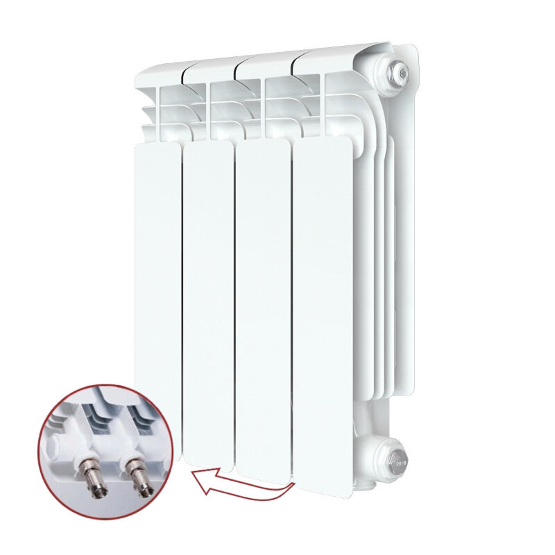 Изображение товара Алюминиевый радиатор Rifar Alum Ventil 350 R-AL-350-04-VR 4 секции белый