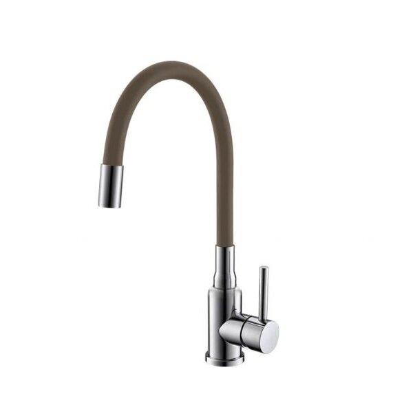 Изображение товара Смеситель Alveus Flexa 1147025, для кухонной мойки, гибкий излив, бежевый/хром