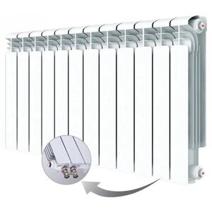 Изображение товара Алюминиевый радиатор Rifar Alum Ventil 12 секций белого цвета для отопления