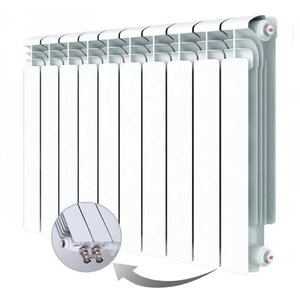 Изображение товара Радиатор алюминиевый Rifar Alum Ventil 500 R-AL-500-10-VR, 10 секций, нижнее правое подключение, цвет белый
