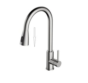 Изображение товара Смеситель Alveus Primrose PS 1148261, для кухонной мойки, выдвижной излив, нержавеющая сталь Sat