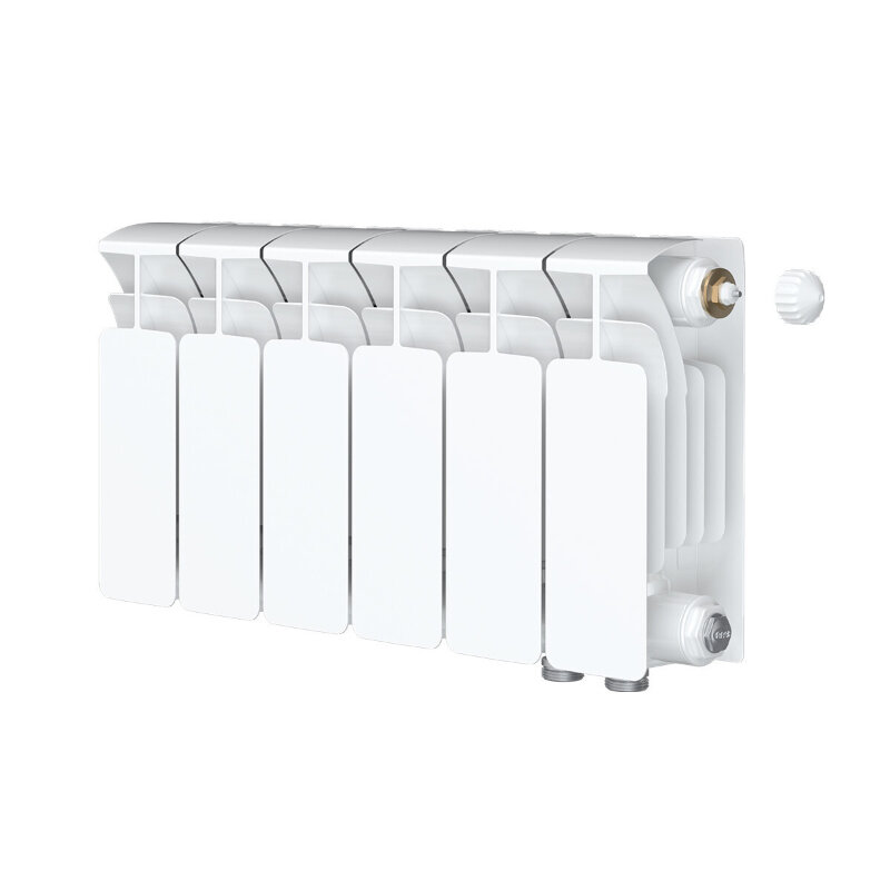 Изображение товара Радиатор биметаллический Rifar Base Ventil 200 R-BA-200-06-VR, 6 секций, нижнее правое подключение