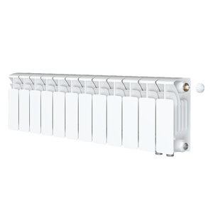 Изображение товара Радиатор биметаллический Rifar Base Ventil 200 R-BA-200-12-VR, 12 секций, нижнее правое подключение, цвет белый