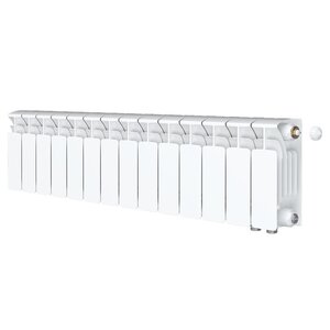 Изображение товара Радиатор биметаллический Rifar Base Ventil 200 R-BA-200-14-VR, 14 секций, нижнее правое подключение, цвет белый