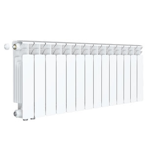 Изображение товара Радиатор биметаллический Rifar Base Ventil 350 R-BA-350-14-VL, 14 секций, нижнее левое подключение, цвет белый