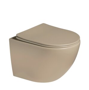 Изображение товара Подвесной унитаз Vincea Globo VT1-14STMC, безободковый, крышка микролифт, смыв Tornado, капучино матовый