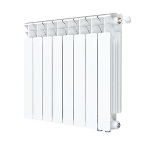 Изображение товара Радиатор биметаллический Rifar Base Ventil 500 R-BA-500-08-VR, 8 секций, нижнее правое подключение, цвет белый