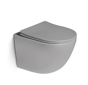 Изображение товара Подвесной унитаз Vincea Globo VT1-14STMG, безободковый, крышка микролифт, смыв Tornado, серый матовый