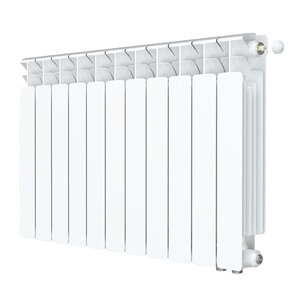 Изображение товара Радиатор биметаллический Rifar Base Ventil 500 R-BA-500-11-VR, 11 секций, нижнее правое подключение, цвет белый