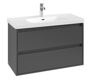 Изображение товара Тумба под раковину Villeroy & Boch Skyla C79900VR, 100 см подвесная, Graphite