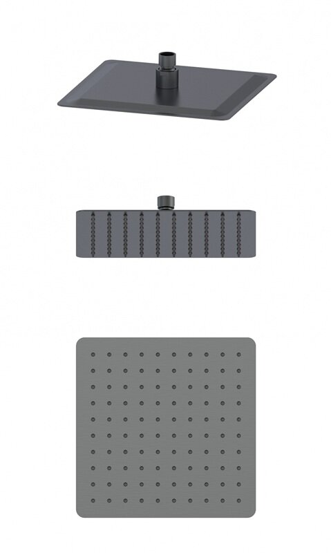 Изображение товара Верхний душ Wonzon & Woghand WW-88DP06-BGM 25х25 см темный графит