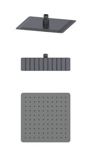 Изображение товара Верхний душ Wonzon & Woghand WW-88DP06-BGM 25х25 см темный графит