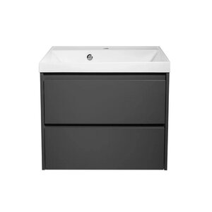 Изображение товара Тумба под раковину Stella Polar Борнео SP-00001497, 60 см, подвесная, графит матовый