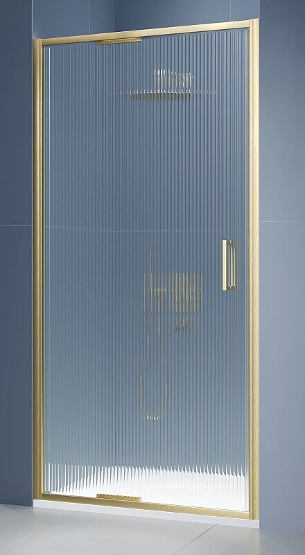 Изображение товара Душевая дверь RGW SV-05-2Gb 800 80 см стекло ребристое золото brush Германия