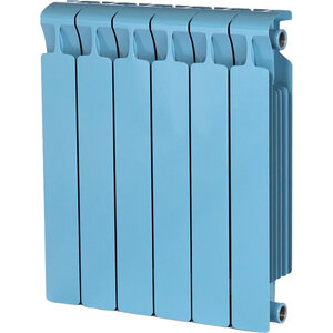 Изображение товара Радиатор биметаллический Rifar Monolit 500 R-MN-500-06-SA, 6 секций, боковое подключение, цвет сапфир