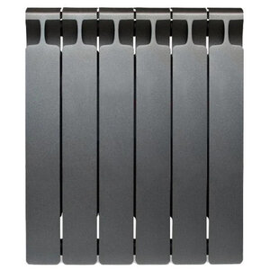 Изображение товара Радиатор биметаллический Rifar Monolit 500 R-MN-500-06-TI, 6 секций, боковое подключение, цвет титан