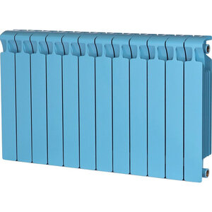 Изображение товара Радиатор биметаллический Rifar Monolit 500 R-MN-500-12-SA, 12 секций, боковое подключение, цвет сапфир
