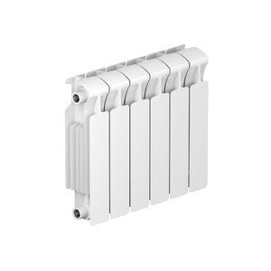 Изображение товара Радиатор биметаллический Rifar Monolit 350 R-MN-350-06, 6 секций, боковое подключение, цвет белый