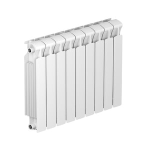 Изображение товара Радиатор биметаллический Rifar Monolit 500 R-MN-500-09, 9 секций, боковое подключение, цвет белый