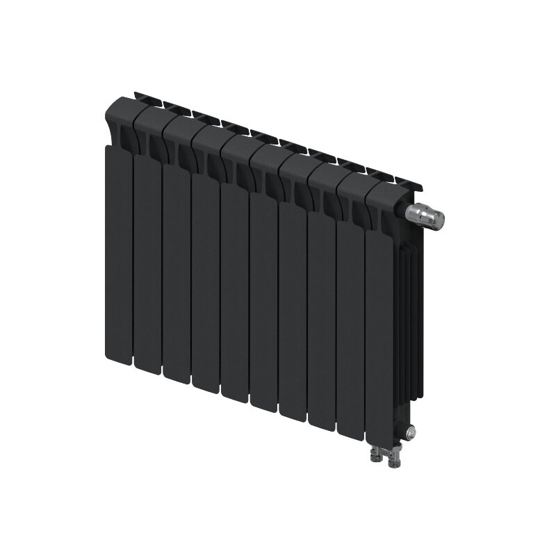 Изображение товара Радиатор биметаллический Rifar Monolit Ventil 500 на 10 секций антрацит